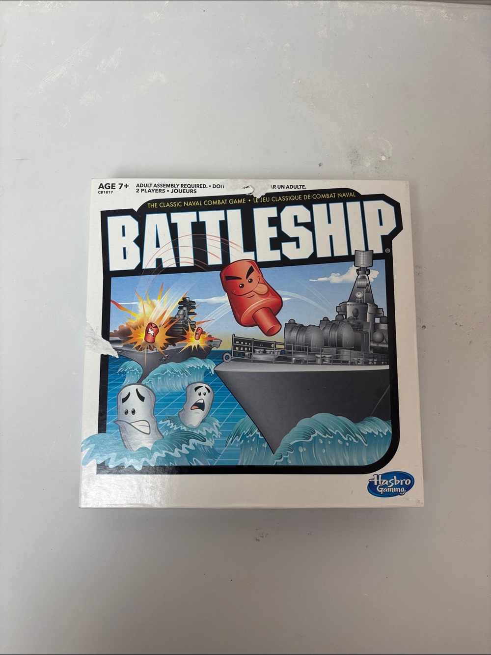 Hasbro Battleship Board Game - White, Blue, Red Artwork